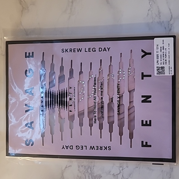 SAVAGE X FENTY DIVORCE COURT THIGH-HIGH STAY-UP STOCKINGS PURPLE LITE SIZE M/L - Picture 4 of 7